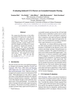 Evaluating Induced CCG Parsers on Grounded Semantic Parsing