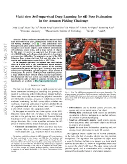 Multi-view Self-supervised Deep Learning for 6D Pose Estimation in the
  Amazon Picking Challenge