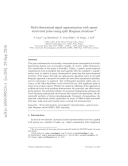 Multi-dimensional signal approximation with sparse structured priors
  using split Bregman iterations