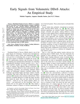 Early Signals from Volumetric DDoS Attacks: An Empirical Study