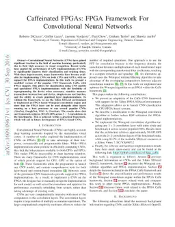 Caffeinated FPGAs: FPGA Framework For Convolutional Neural Networks