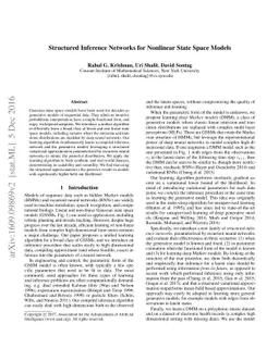Structured Inference Networks for Nonlinear State Space Models