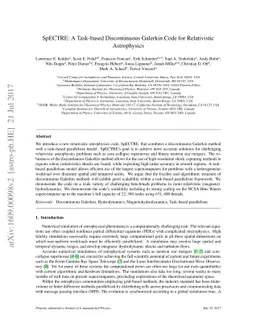 SpECTRE: A Task-based Discontinuous Galerkin Code for Relativistic
  Astrophysics