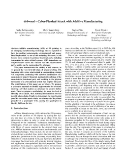 dr0wned - Cyber-Physical Attack with Additive Manufacturing