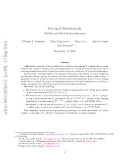 Testing $k$-Monotonicity