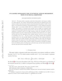 PCA-based estimation for functional linear regression with functional
  responses