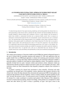 An Information Extraction Approach to Prescreen Heart Failure Patients
  for Clinical Trials