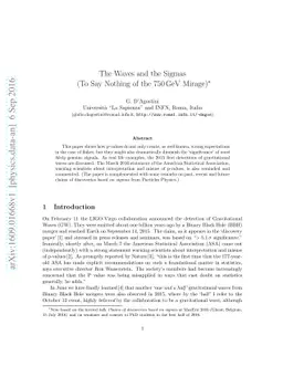 The Waves and the Sigmas (To Say Nothing of the 750 GeV Mirage)