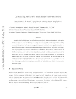 A Boosting Method to Face Image Super-resolution