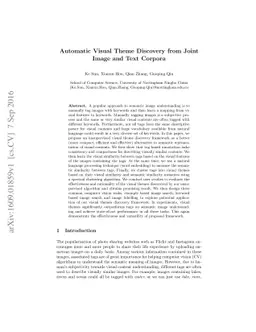 Automatic Visual Theme Discovery from Joint Image and Text Corpora