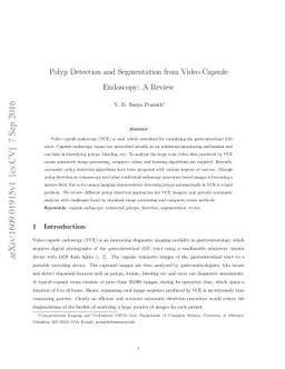 Polyp Detection and Segmentation from Video Capsule Endoscopy: A Review