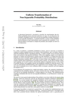 Uniform Transformation of Non-Separable Probability Distributions