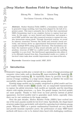 Deep Markov Random Field for Image Modeling