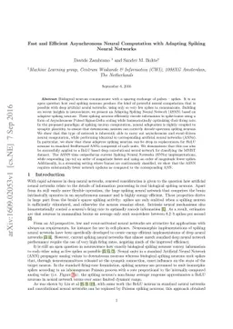 Fast and Efficient Asynchronous Neural Computation with Adapting Spiking
  Neural Networks
