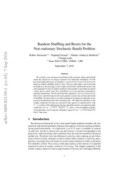 Random Shuffling and Resets for the Non-stationary Stochastic Bandit
  Problem
