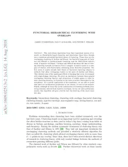 Functorial Hierarchical Clustering with Overlaps