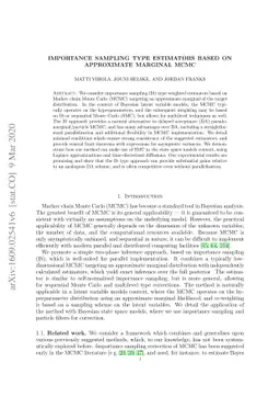 Importance sampling type estimators based on approximate marginal MCMC