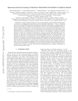Quantum-Assisted Learning of Hardware-Embedded Probabilistic Graphical
  Models