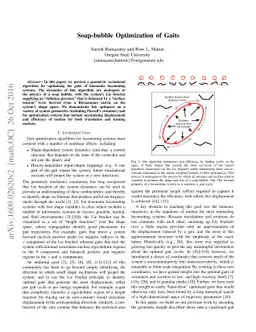 Soap-bubble Optimization of Gaits