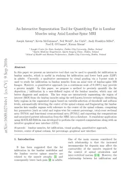 An Interactive Segmentation Tool for Quantifying Fat in Lumbar Muscles
  using Axial Lumbar-Spine MRI