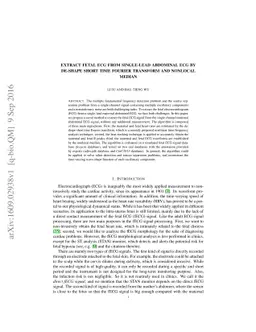 Extract fetal ECG from single-lead abdominal ECG by de-shape short time
  Fourier transform and nonlocal median