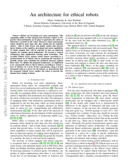 An architecture for ethical robots