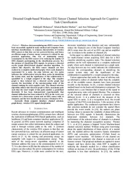 Directed Graph-based Wireless EEG Sensor Channel Selection Approach for
  Cognitive Task Classification
