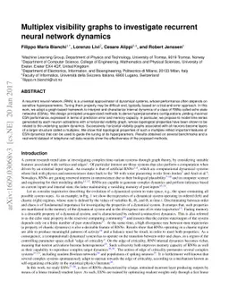Multiplex visibility graphs to investigate recurrent neural networks
  dynamics