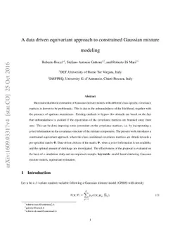 A data driven equivariant approach to constrained Gaussian mixture
  modeling