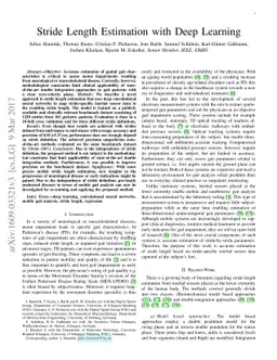 Stride Length Estimation with Deep Learning