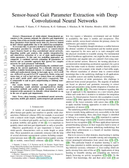 Sensor-based Gait Parameter Extraction with Deep Convolutional Neural
  Networks