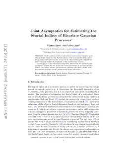 Joint Asymptotics for Estimating the Fractal Indices of Bivariate
  Gaussian Processes