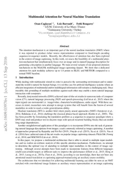 Multimodal Attention for Neural Machine Translation