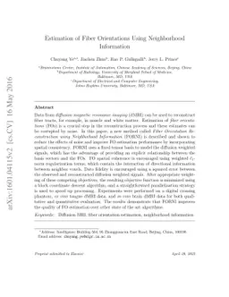 Estimation of Fiber Orientations Using Neighborhood Information