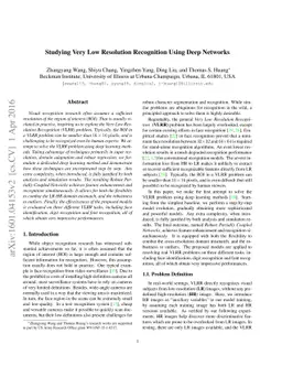 Studying Very Low Resolution Recognition Using Deep Networks