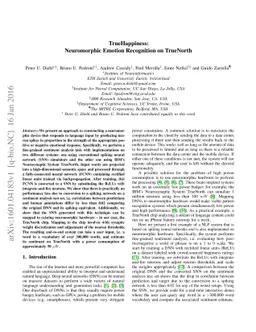 TrueHappiness: Neuromorphic Emotion Recognition on TrueNorth