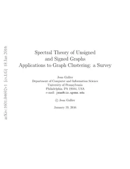 Spectral Theory of Unsigned and Signed Graphs. Applications to Graph
  Clustering: a Survey