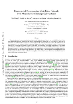 Emergence of Consensus in a Multi-Robot Network: from Abstract Models to
  Empirical Validation