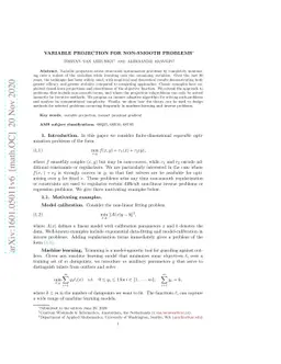 Non-smooth Variable Projection