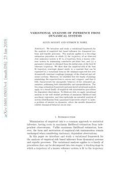 Variational analysis of inference from dynamical systems