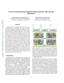 Factors in Finetuning Deep Model for object detection