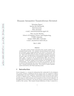 Dynamic Intransitive Noninterference Revisited