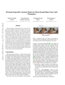 Detecting Temporally Consistent Objects in Videos through Object Class
  Label Propagation