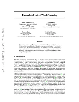 Hierarchical Latent Word Clustering