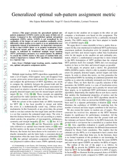 Generalized optimal sub-pattern assignment metric