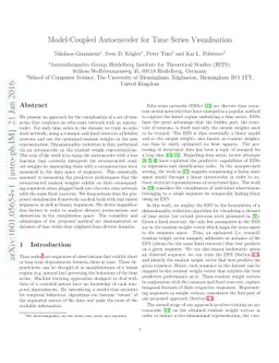 Model-Coupled Autoencoder for Time Series Visualisation