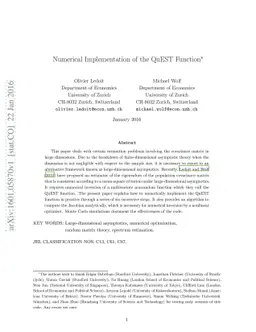 Numerical Implementation of the QuEST Function