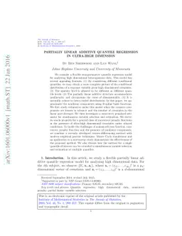 Partially linear additive quantile regression in ultra-high dimension