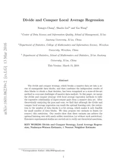 Divide and Conquer Local Average Regression