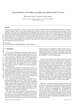 Teaching Robots to Do Object Assembly using Multi-modal 3D Vision